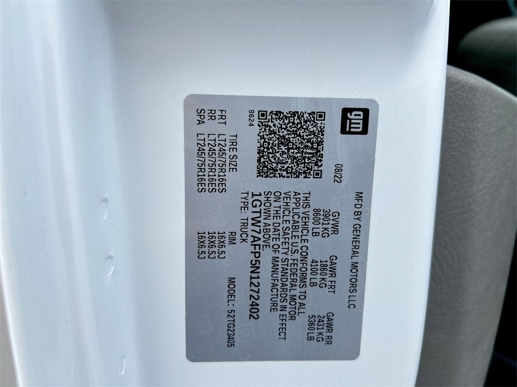 2022 GMC Savana Cargo 2500 Work Van