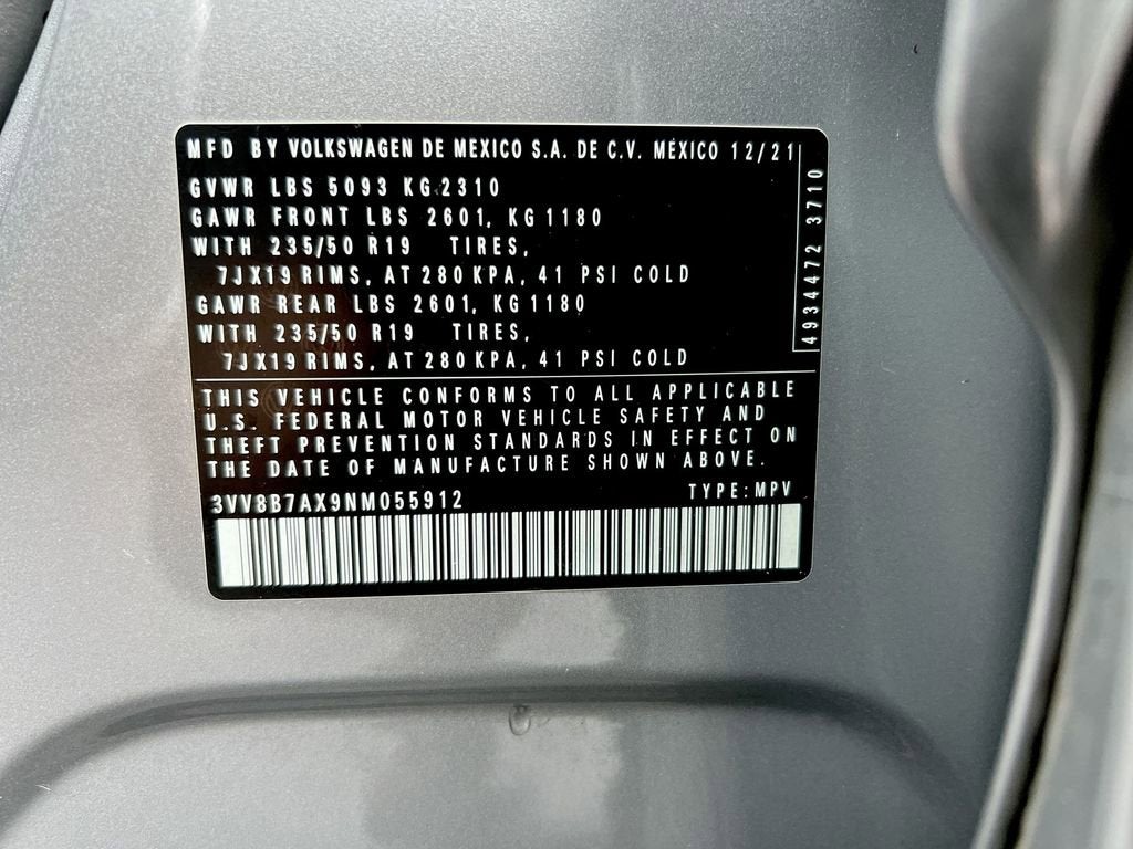 2022 Volkswagen Tiguan 2.0T SE R-Line Black