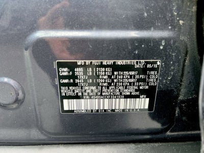 2015 SUBA OUTB 2.5IPR