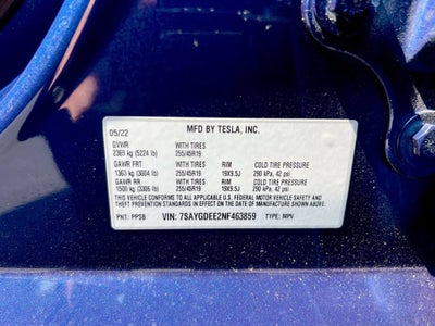 2022 Tesla Model Y Long Range Dual Motor All-Wheel Drive