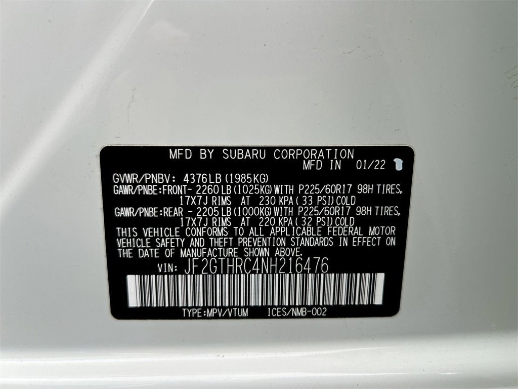 2022 Subaru Crosstrek Sport